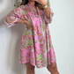 Women's Paisley Print Pink Mini Dress