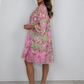 Women's Paisley Print Pink Mini Dress
