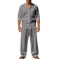 Men's Casual Breathable Shirt and Pants Set