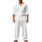 Men's Casual Breathable Shirt and Pants Set
