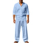 Men's Casual Breathable Shirt and Pants Set