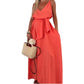 Women’s Spaghetti Strap Maxi Dress with Waist Tie