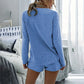 Women's Long Sleeve Top & Shorts Loungewear Set