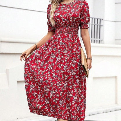 Women’s Floral Puff Sleeve Dress
