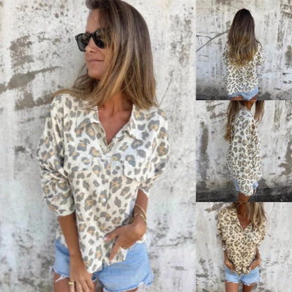 Women's Soft Casual Leopard Print Shirt