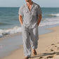 Men's Button-Down Shirt & Pants 2-Piece Set