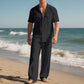 Men's Button-Down Shirt & Pants 2-Piece Set