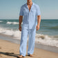 Men's Button-Down Shirt & Pants 2-Piece Set