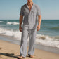 Men's Button-Down Shirt & Pants 2-Piece Set