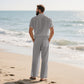 Men's Button-Down Shirt & Pants 2-Piece Set
