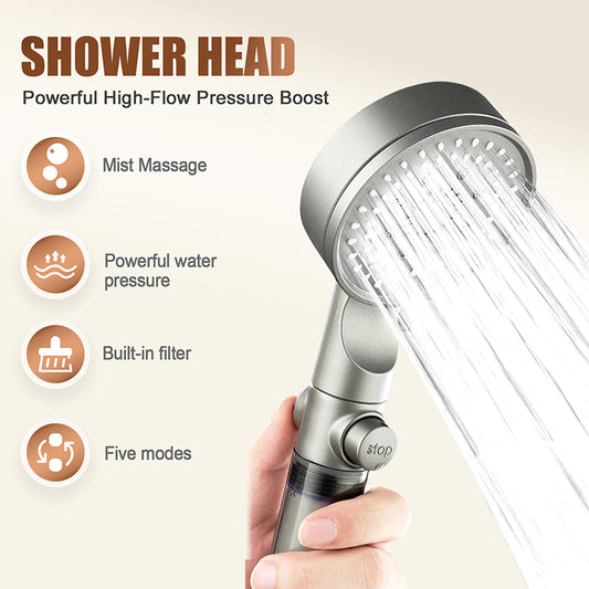 Powerful High-Flow Pressure Boost Shower Head