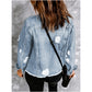 Women's Unique Raw Hem Long sleeves Denim Jackets