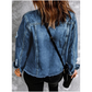 Women's Unique Raw Hem Long sleeves Denim Jackets