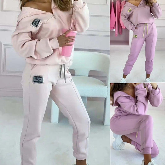 Stylish Hoodie Cropped Pants 2-Piece Set