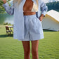 Women's Casual Shirt and Shorts 2-Piece Set