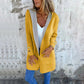 Women's Color Block Open Front Hooded Coat