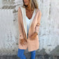 Women's Color Block Open Front Hooded Coat