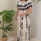 Women’s Trendy Print Off-Shoulder Maxi Dress with Side Slit
