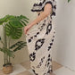 Women’s Trendy Print Off-Shoulder Maxi Dress with Side Slit