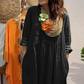 Loose Fit Solid Color V-Neck Maxi Dress