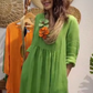 Loose Fit Solid Color V-Neck Maxi Dress