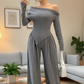 Women's Off-The-Shoulder Top & Pants 2-Piece Set