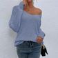 Graceful Loose V-Neck Pullover Knit Top