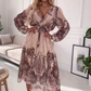 Women’s V-Neck Printed Dress
