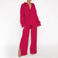 Women’s Casual Shirt & Wide-Leg Pants