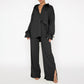 Women’s Casual Shirt & Wide-Leg Pants