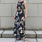 Women’s Graceful Sleeveless Printed Maxi Dress