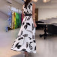 Women’s Graceful Sleeveless Printed Maxi Dress