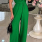 Women's Casual Ruched Halter Jumpsuits