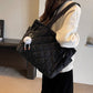 Women's Large Capacity Solid Quilted Shoulder Bag