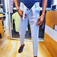Chic Cropped Pants With Crossover Waistband
