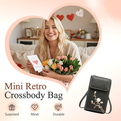 Embroidery Floral Mini Retro Crossbody Bag