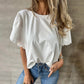 Women's Lace Detail Short Sleeve Top