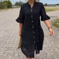 Women's Lace Button Design Dress