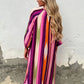Women's V-Neck Long Sleeve Striped Dress