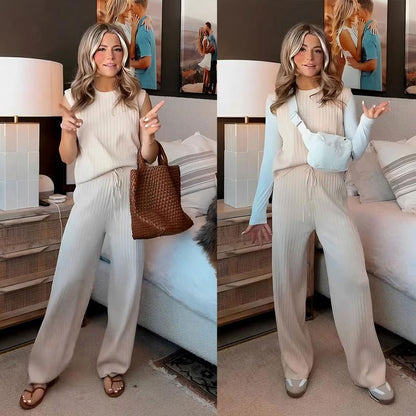 Women's Casual Sleeveless Top and Pants Set