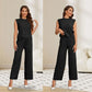 Women's Casual Sleeveless Top and Pants Set