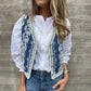 Women's Vintage Button-Front Embroidered Vest