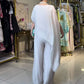 Elegant Flowy Set - Irregular Top & Wide-Leg Pants