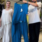 Elegant Flowy Set - Irregular Top & Wide-Leg Pants