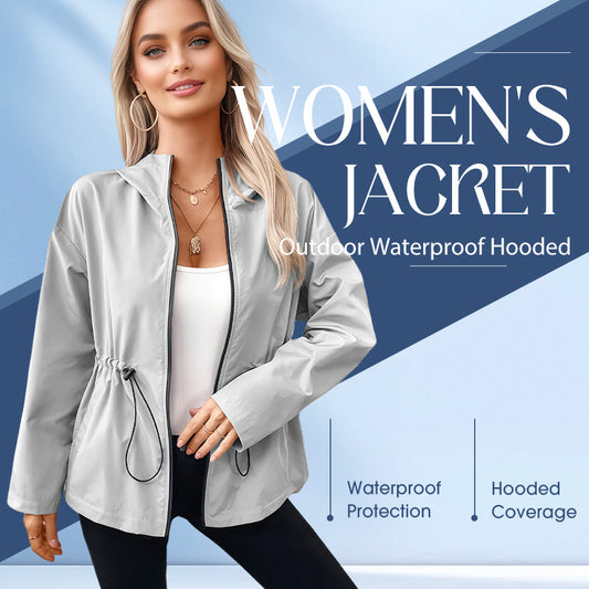 🔥Women's Outdoor Waterproof Hooded Jacket – Rain, Wind & Cold, All Covered
