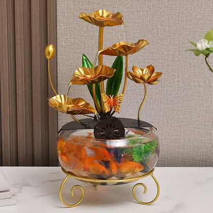 🔥2025 Hot sale 🔥Creative luxury ornament in the shape of an aquarium with lotus