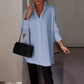 Women’s Loose Fit Button-down Long Sleeve Shirt