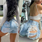 Women’s Sexy Ripped Distressed Denim Shorts