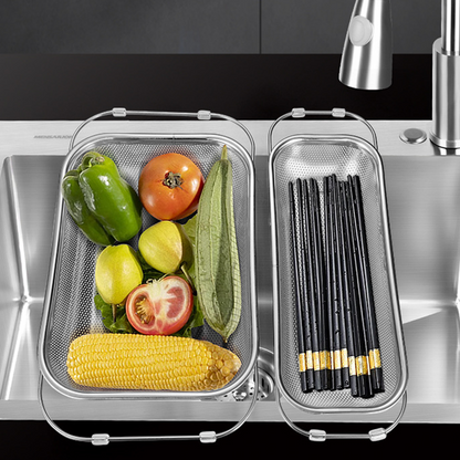 Stainless Steel Telescopic Drainer Basket