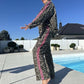Women's Leopard Long-Sleeve Tops ＆ Wide-Leg Pants 2-Piece Set